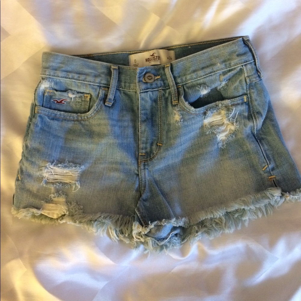 High waisted jeans shorts hollister