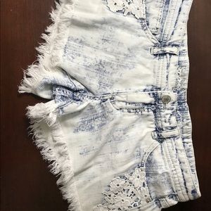 Target; denim distressed shorts