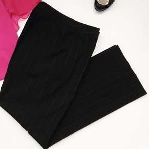 RAFAELLA, black pinstripe dress pants