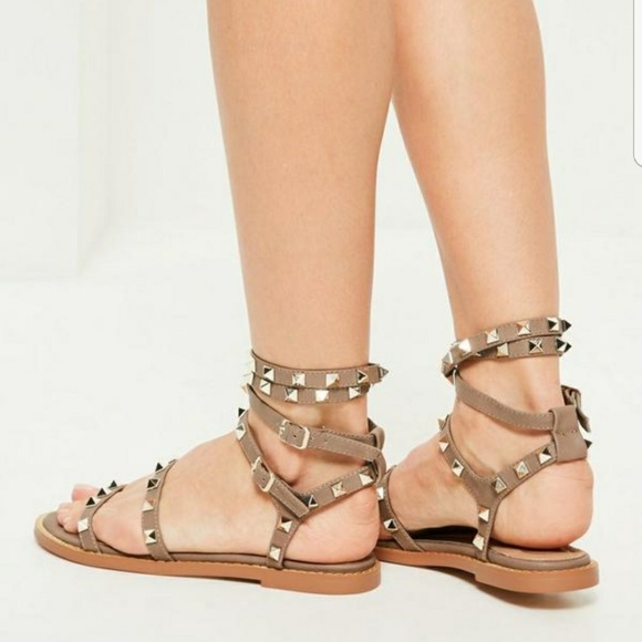Studded Multi Strap Flat Gladiator Sandal - Picture 2 of 4
