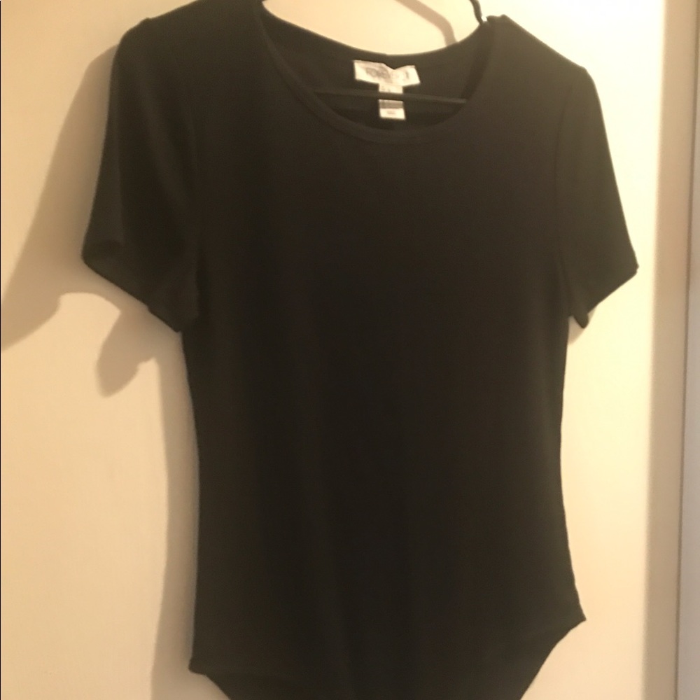 Black scoop neck body suit
