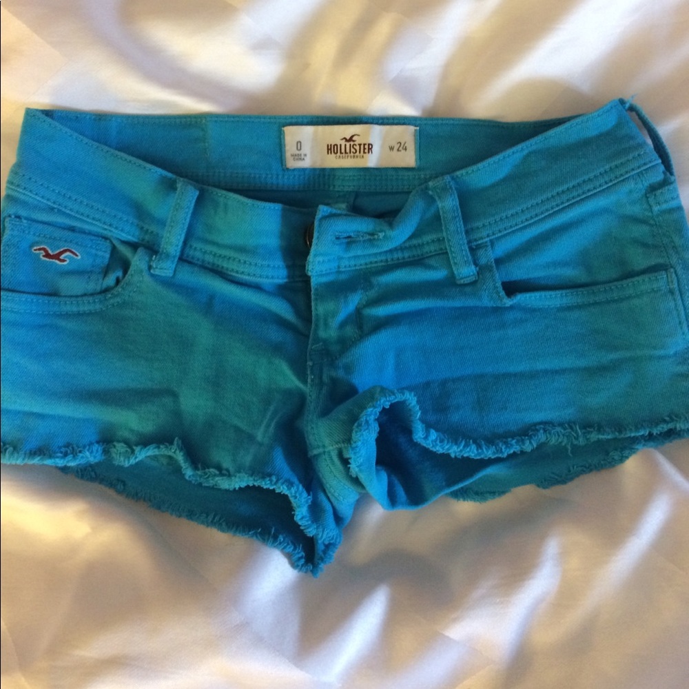 Neon blue hollister shorts