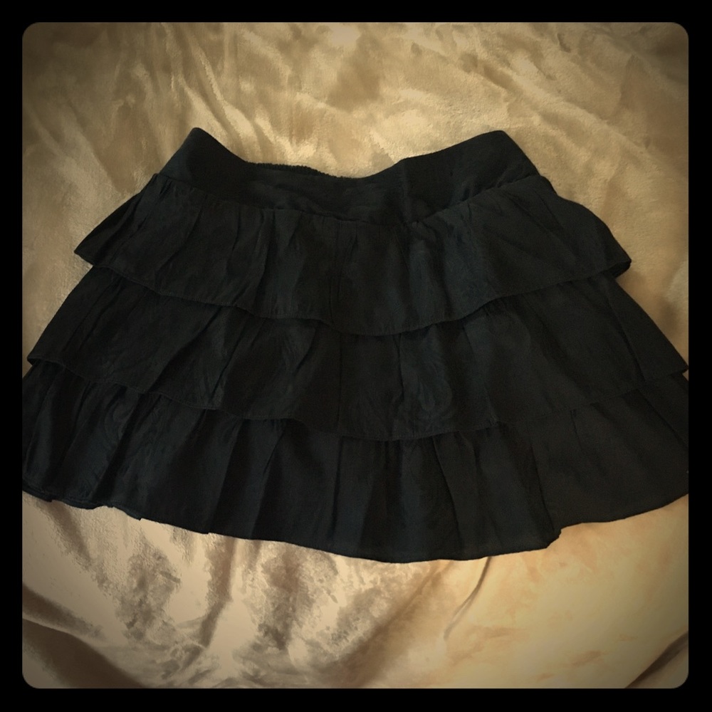 Navy ruffle skirt