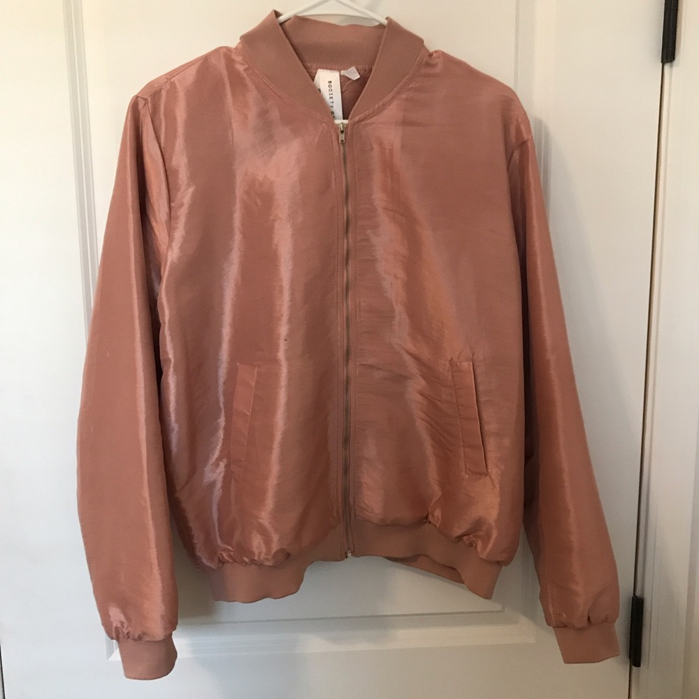 pink bomber jacket