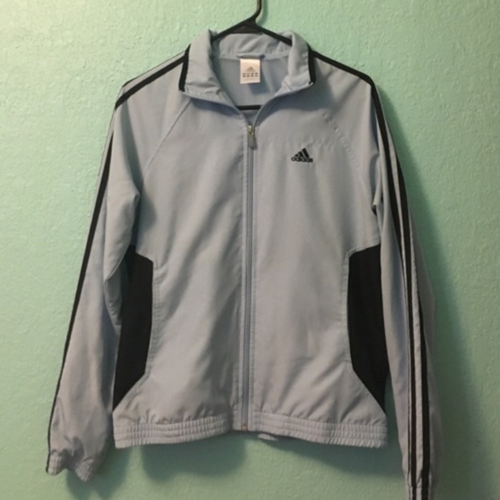 Blue adidas wind breaker