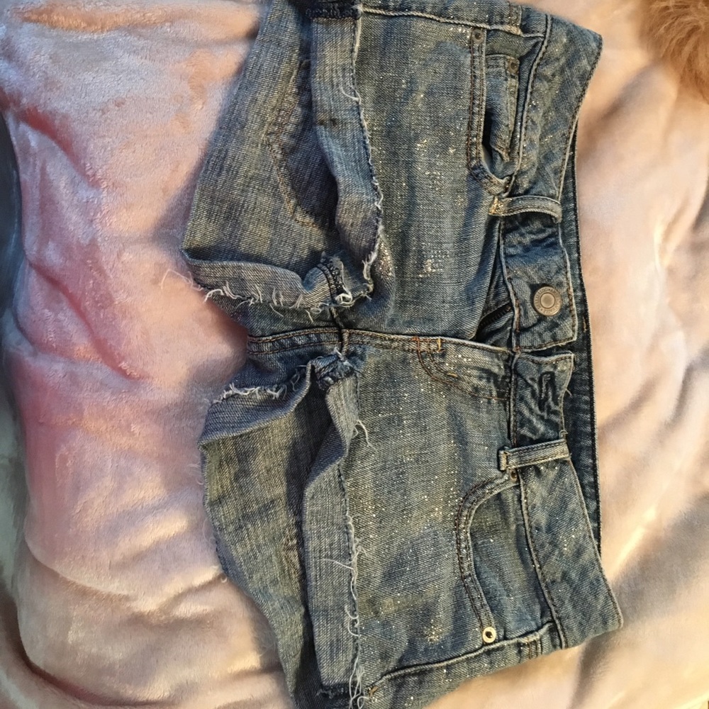 Sparkle jean shorts