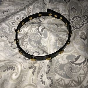 Tory Burch black and gold wrap bracelet