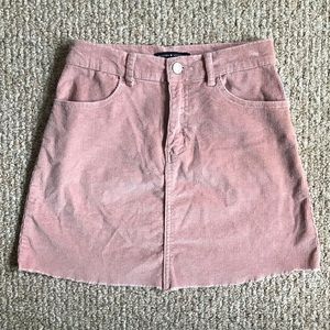 Brandy Melville Corduroy Mini Skirt In Pink