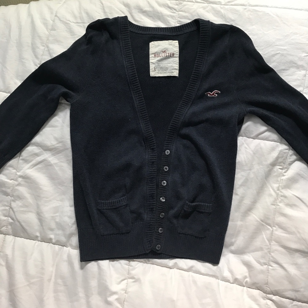 Navy blue Hollister cardigan