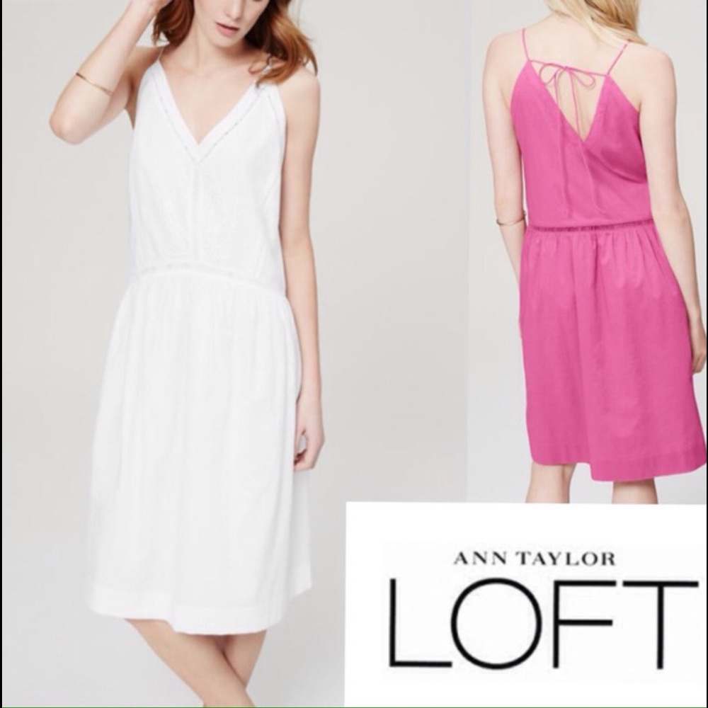 NWT White Ann Taylor LOFT Summer Dress XS