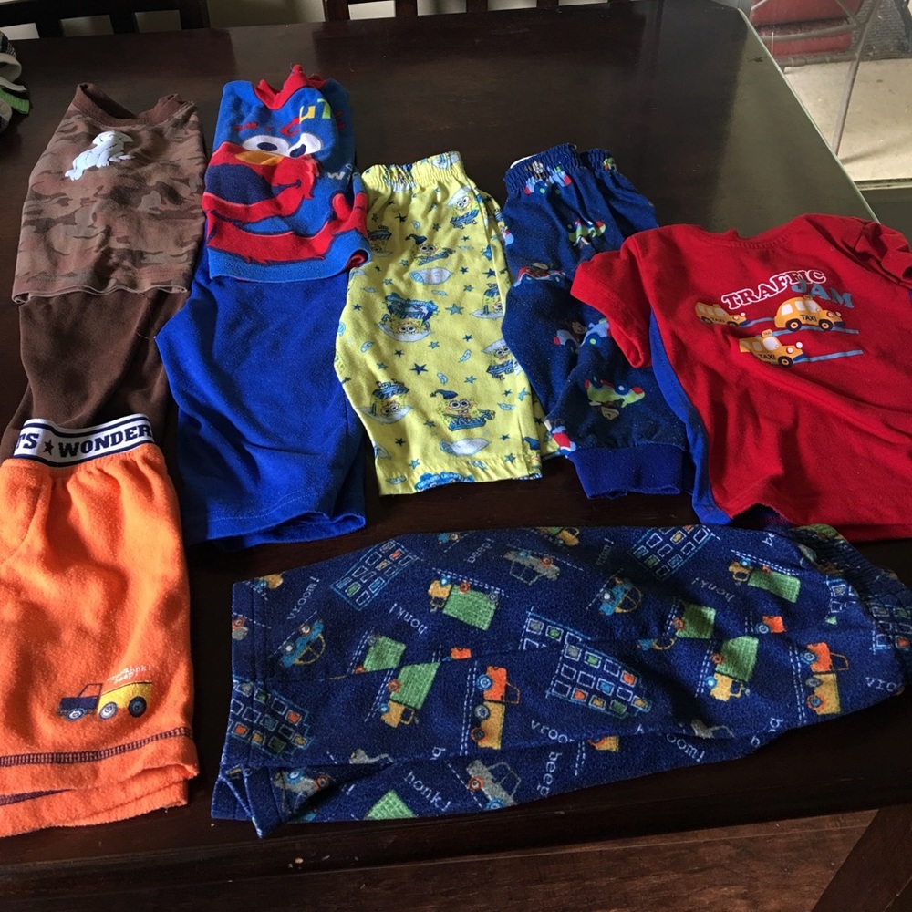 Lot of kids pj's 12 months