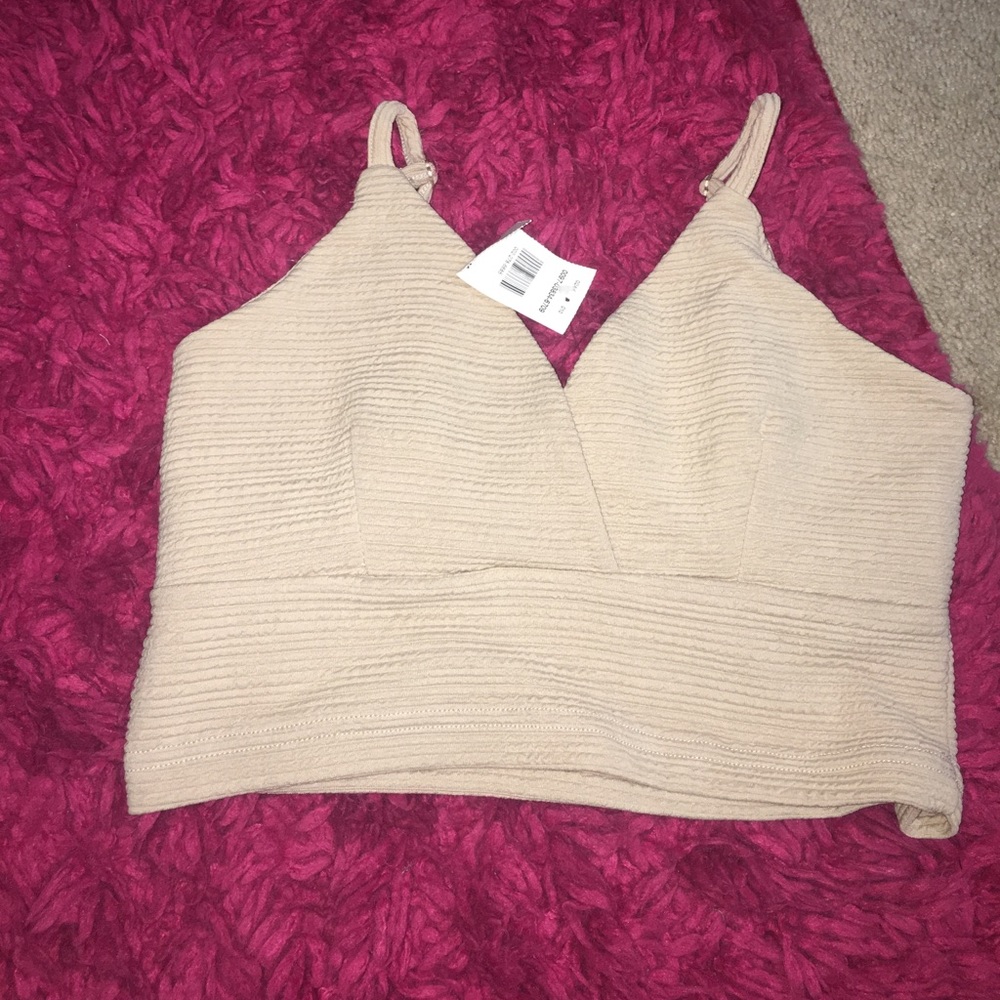 Beige crop top