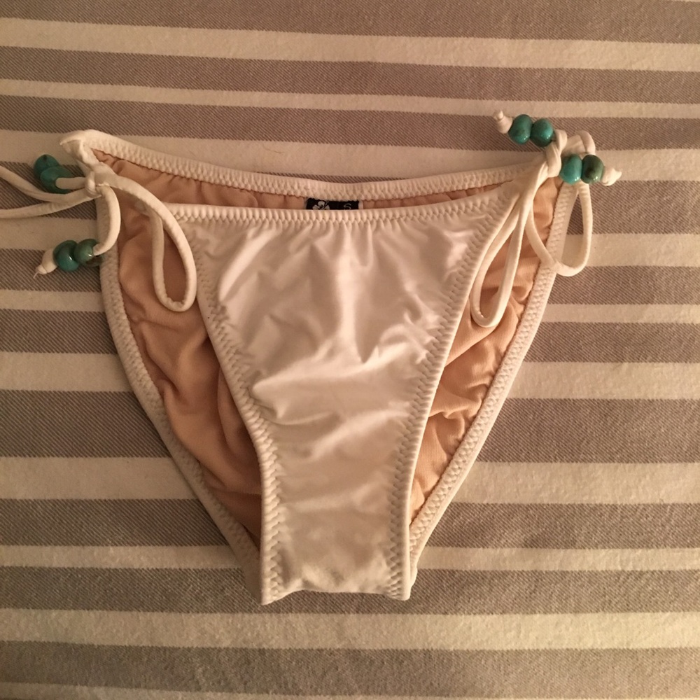 White bikini bottoms