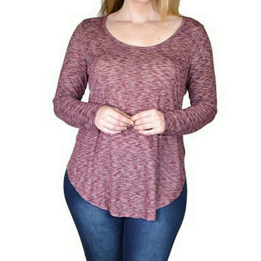 Plus size AMBIANCE Burgundy Top
