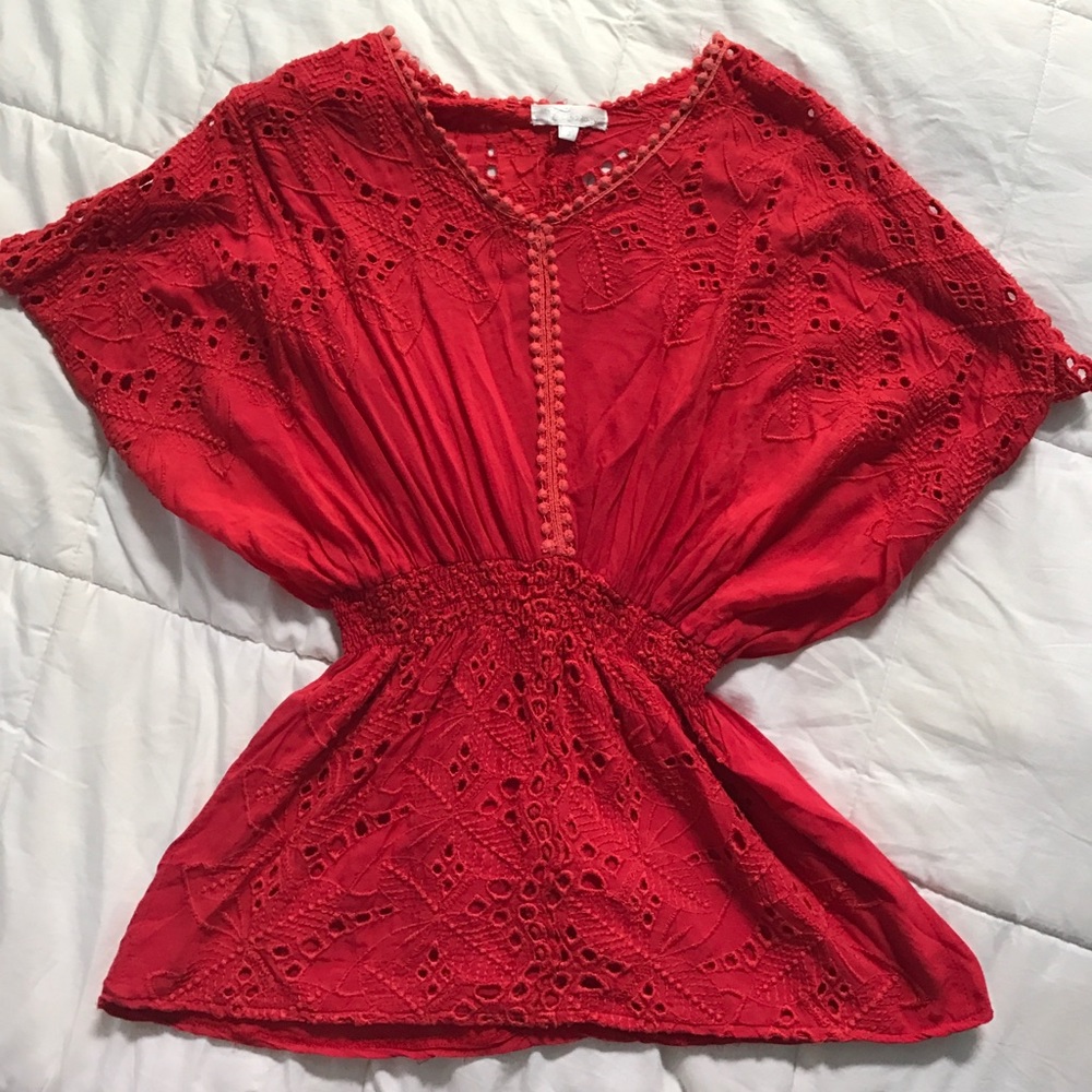 Red blouse