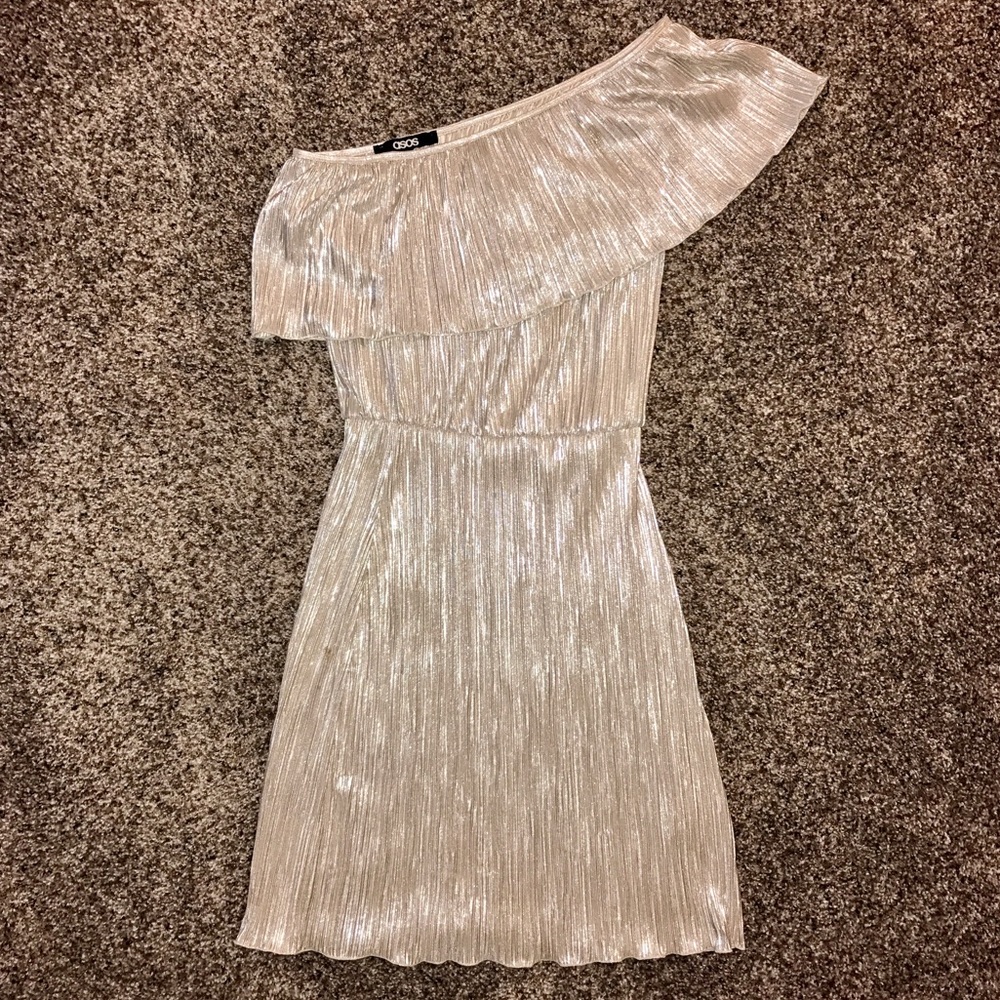 Silver Shimmering Party Dress