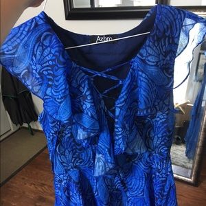 ASOS high low blue dress