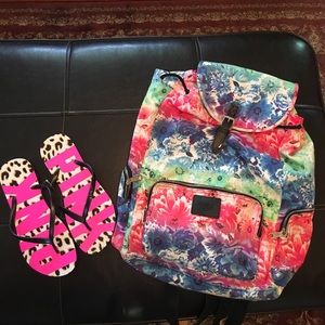 Backpack & Flip Flops