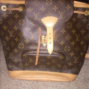 Never used chocolate Louie Vuitton backpack