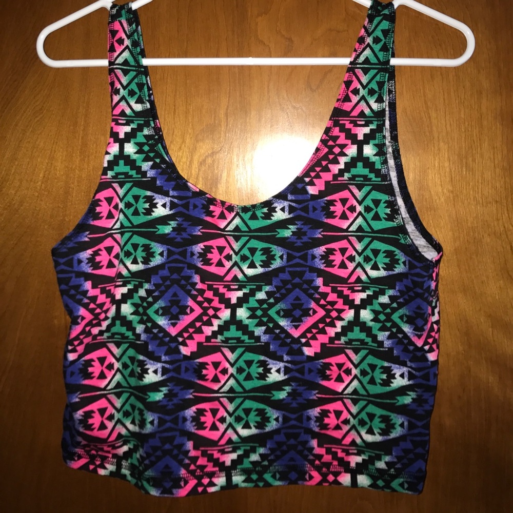 Aztec multi color crop top