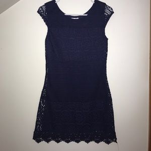 Preppy Navy Lace Dress