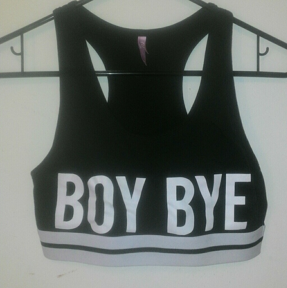 Black & white sports bra