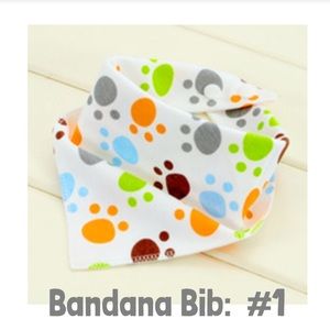 Bandana Bib For Baby (Paw Print)