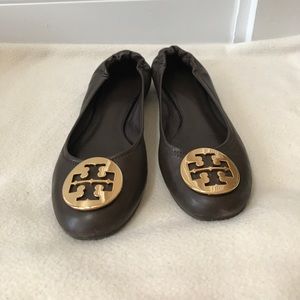 Tory Burch Brown Leather Flats