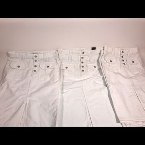 White 7 for all mankind pencil skit with distress