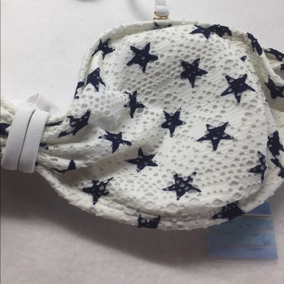 Navy/White Star Crochet Swim Top - Picture 4 of 4