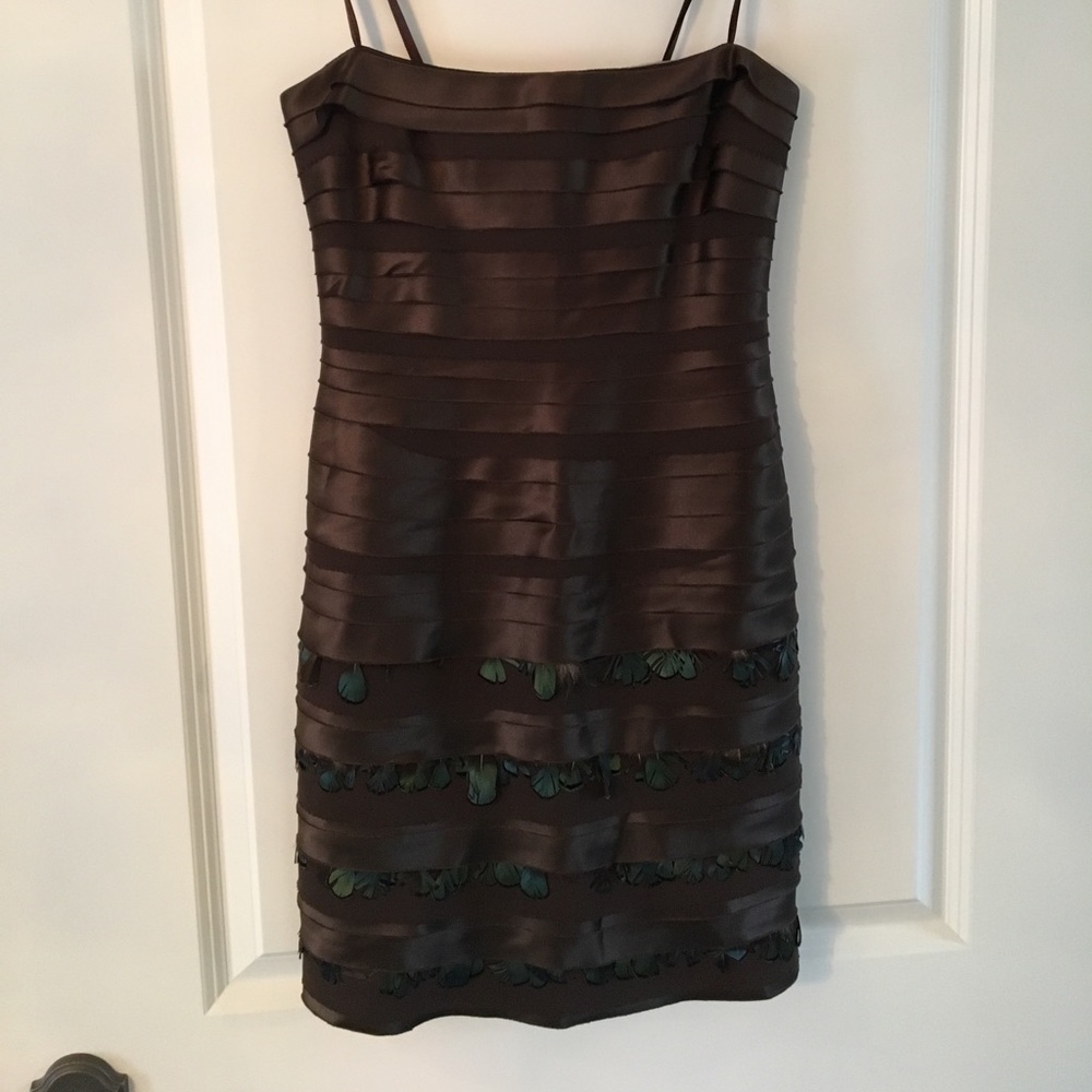 BCBG bandage peacock dress