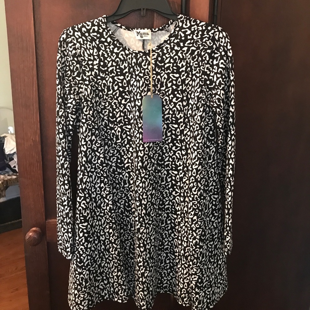 NWT SMYM long sleeved leopard dress