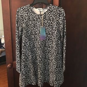 NWT SMYM long sleeved leopard dress