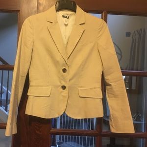 J crew khaki seersucker blazer size 4