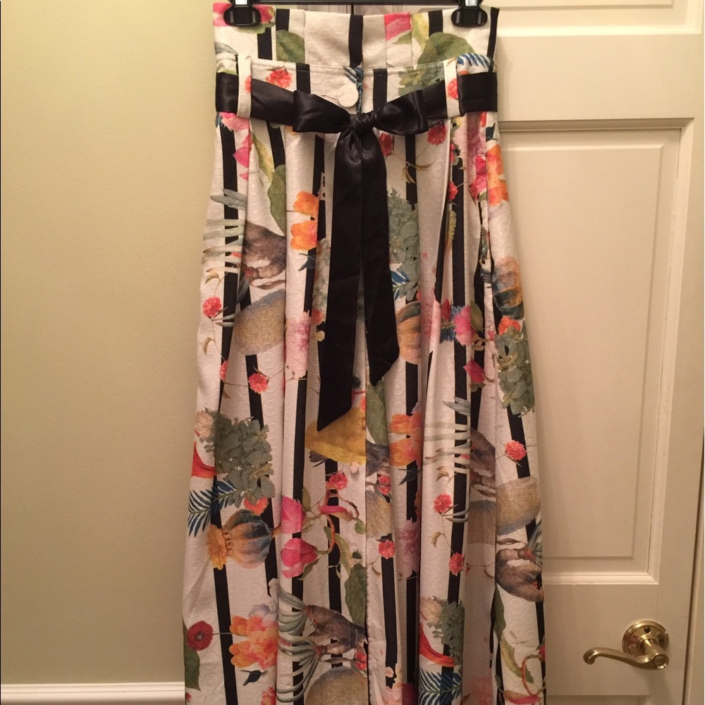 Long floral skirt