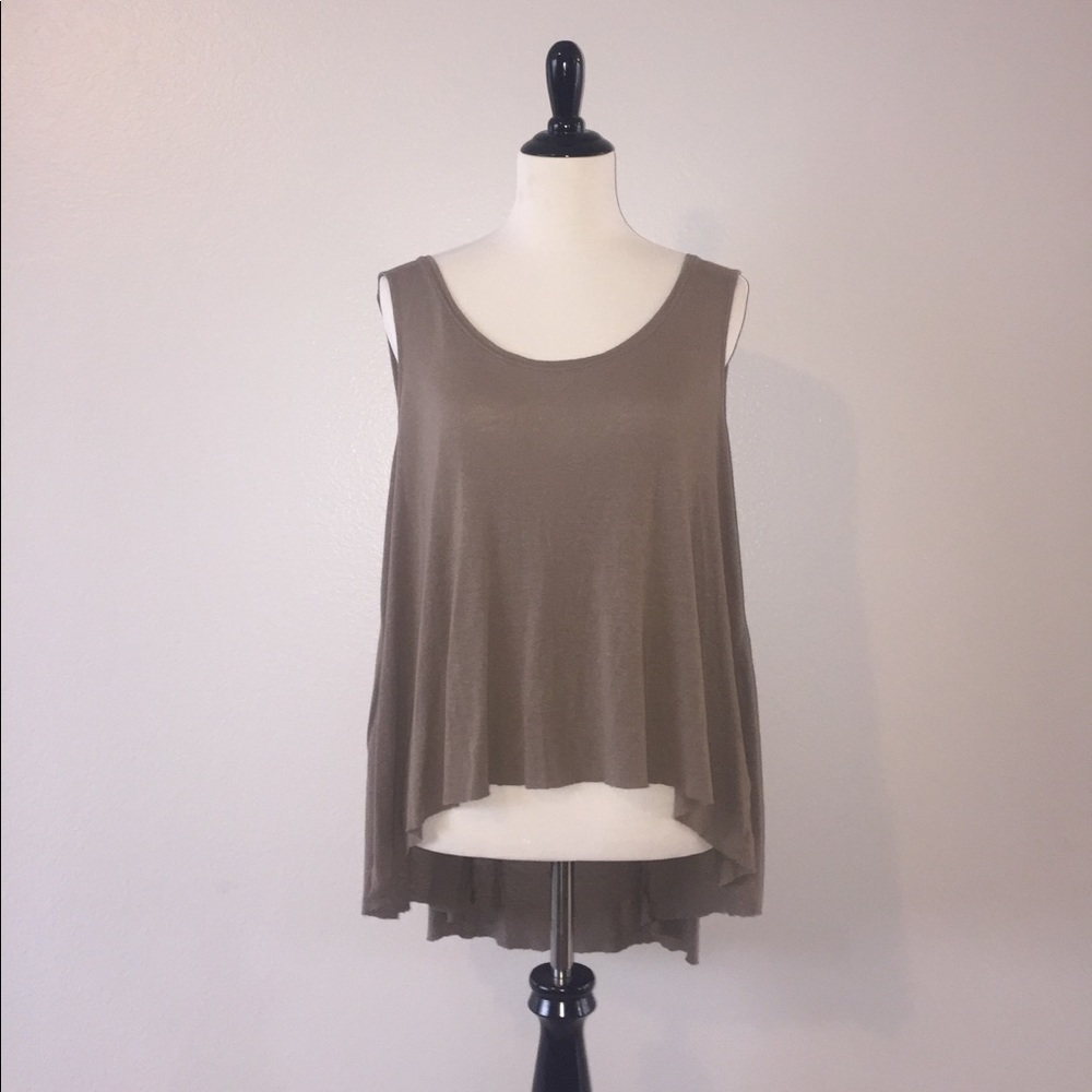 Free people beige soft and flowy tank top