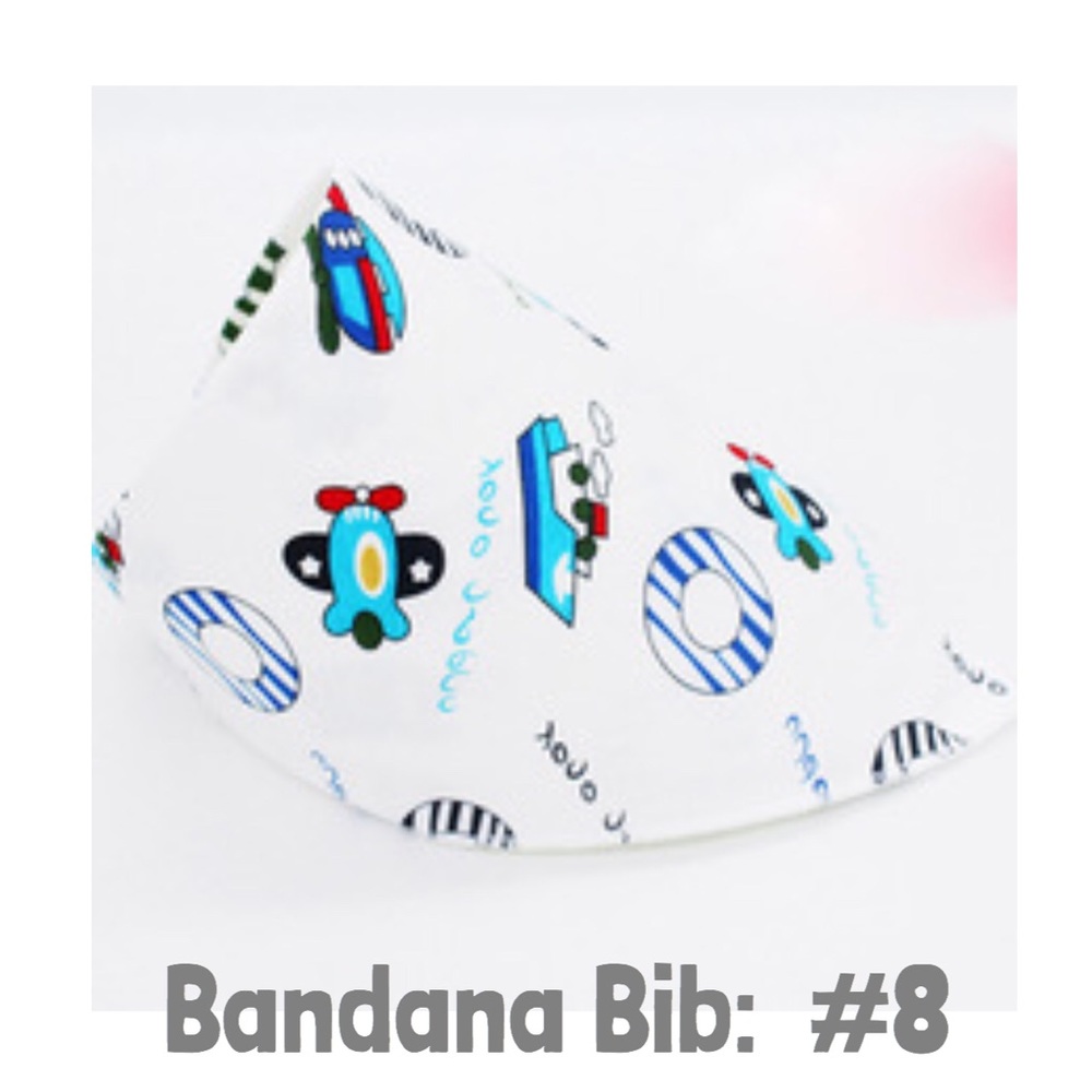 Bandana Bib For Baby (Blue Transportation)