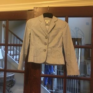 Suit blazer navy seersucker