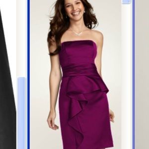 David's Bridal Sangria strapless dress. Size 8