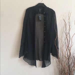 Silk shirtdress