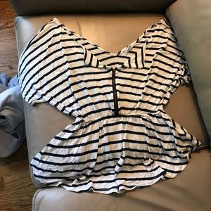 Striped A-line shirt