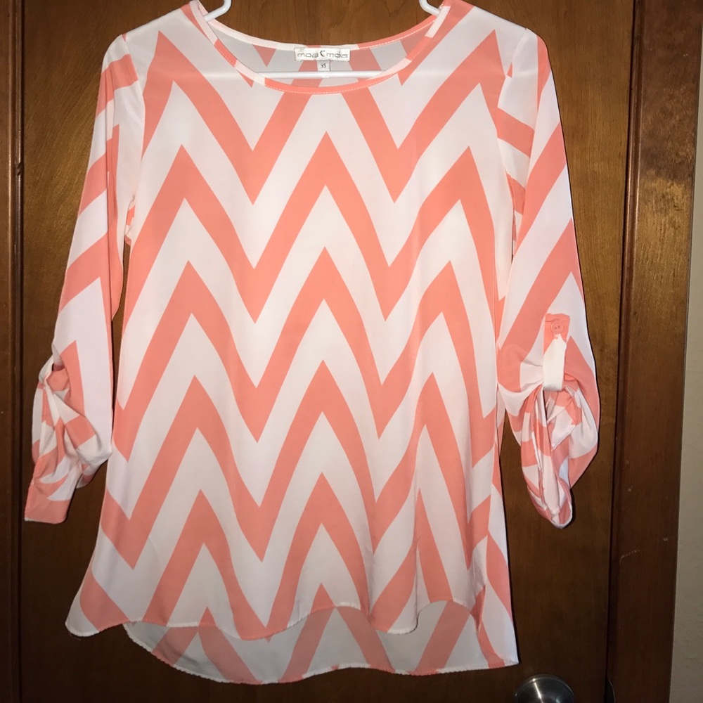 Chevron stripe blouse