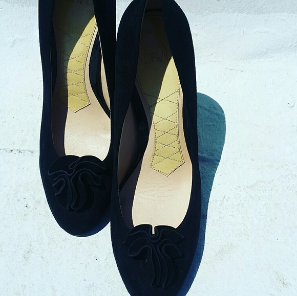 JOAN & DAVID BLACK SUEDE VALERIA PUMPS SZ 8.5 - Picture 4 of 8