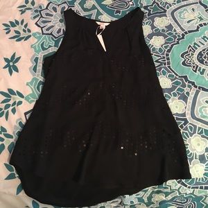 Sequin sheer tank