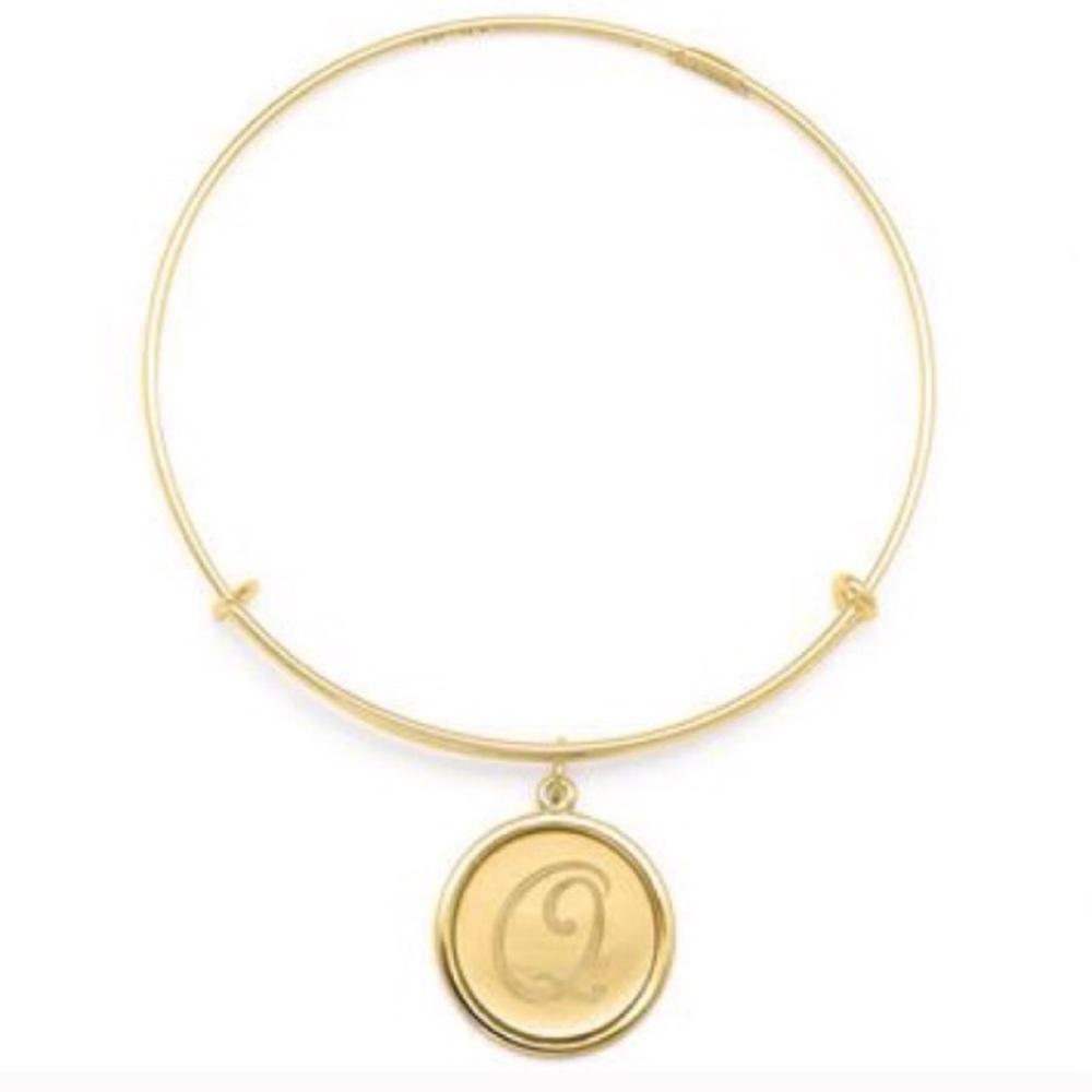 NWT - ALEX & ANI 14K "Q" Initial Pendant EWB