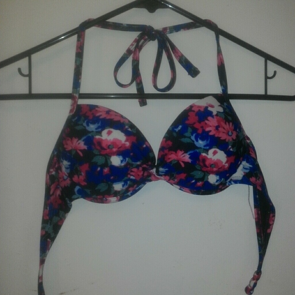 Flower push up swim top