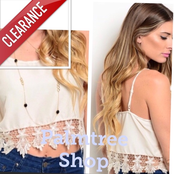 Palmtree Shop Tops - FIRM PRICE Lace crop top