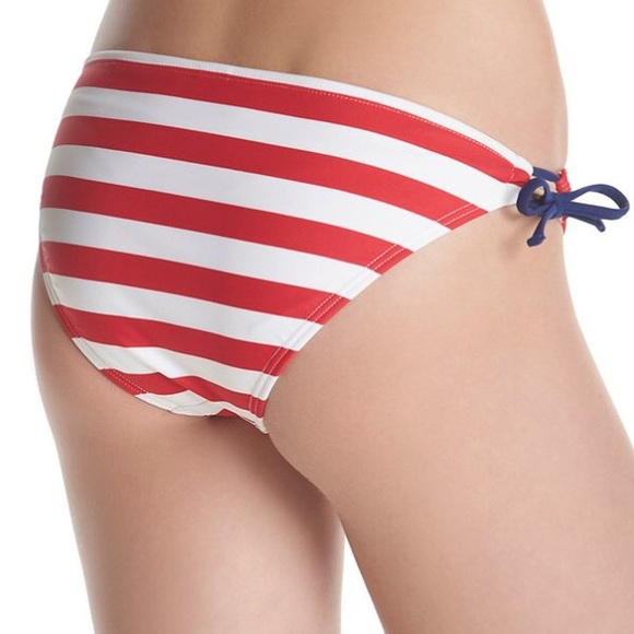 Red/White/Blue Stripe Swim Bottoms - Picture 2 of 4