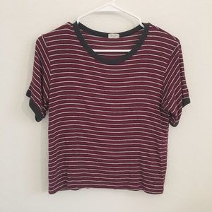 🇺🇸 Brandy Melville Striped Crop Tee