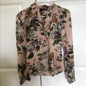 Zara floral blouse